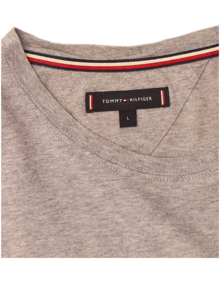 TOMMY HILFIGER Camiseta para hombre Top Large Gris Algodón