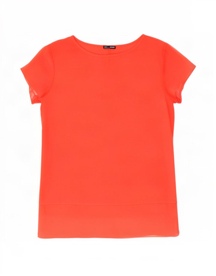 Zara Mujer Blusa Top Reino Unido 42 Medio Rojo