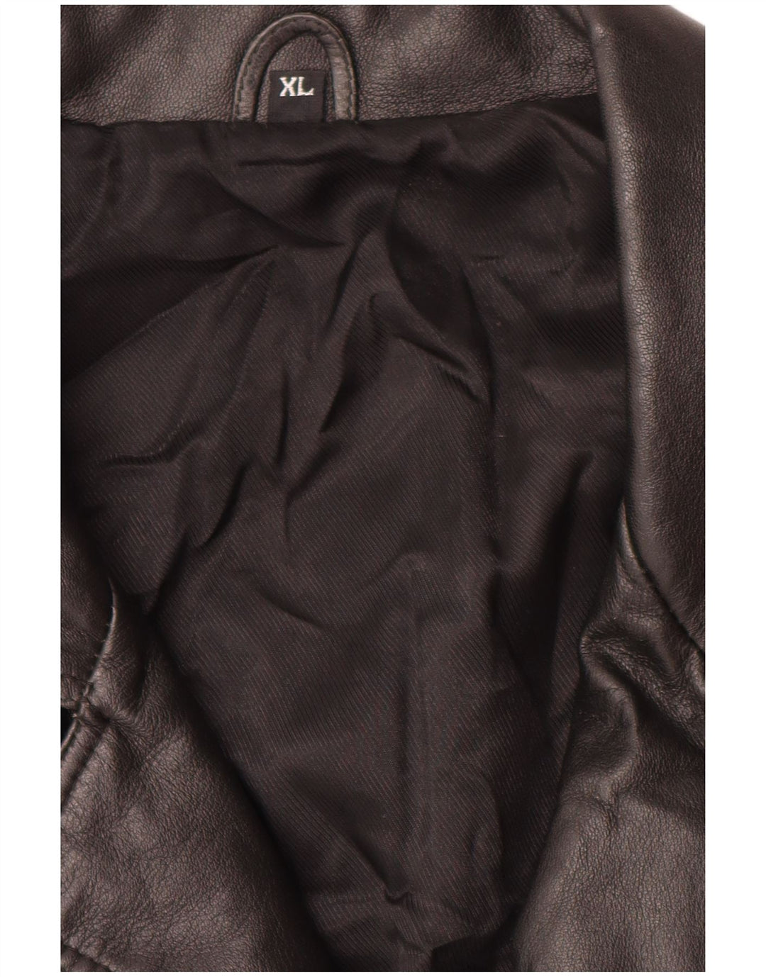 Chaqueta de cuero vintage para hombre Reino Unido 42 XL cuero negro