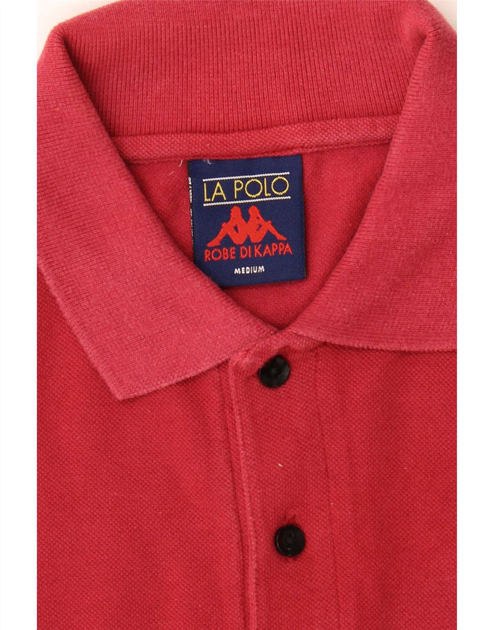 Kappa Polo De Manga Larga Para Hombre Algodón Rojo Medio