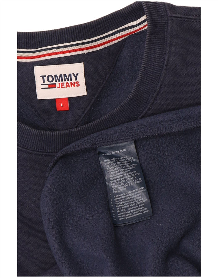 Tommy Hilfiger Sudadera para Hombre Jumper Large Azul Marino Algodón