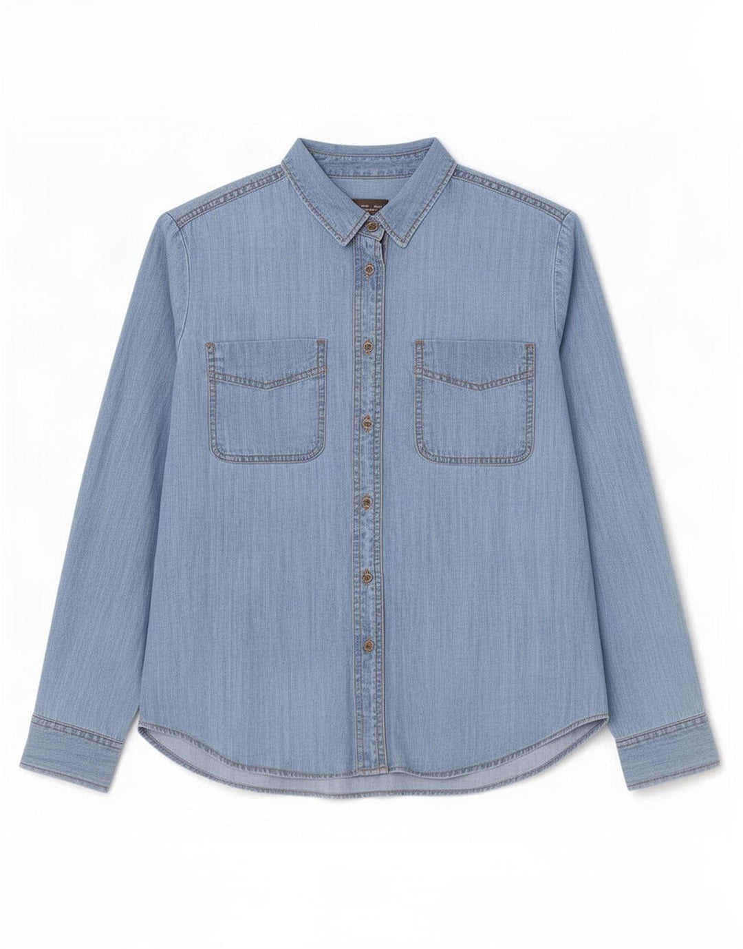 Marks & Spencer Camisa vaquera extragrande para mujer UK 10 Small Blue Lyocell