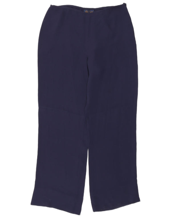 Luisa Spagnoli Pantalones casuales rectos para mujer IT 48 XL W32 L31 Azul marino