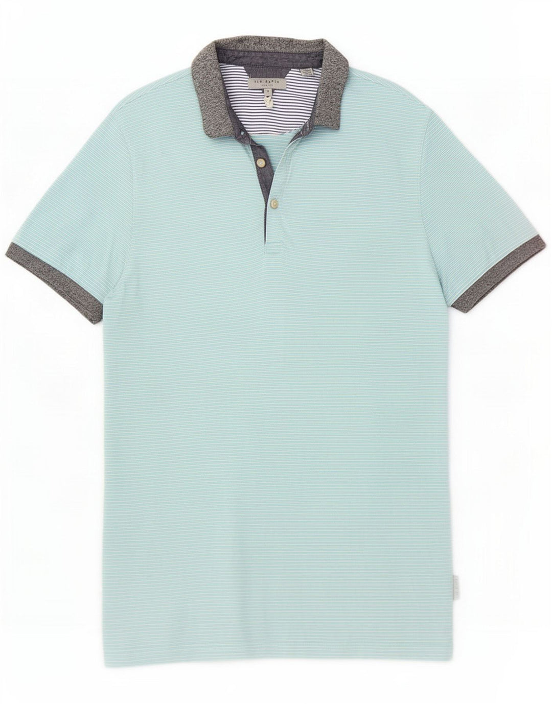 Polo para hombre de Ted Baker Talla 3 Algodón a rayas azul medio
