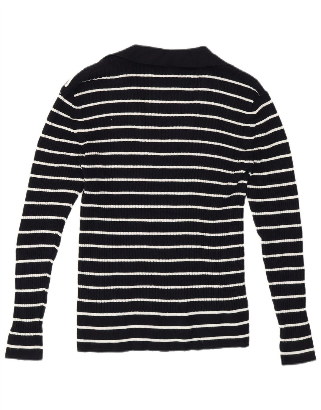Marks & Spencer Suéter tipo jersey con cuello tipo polo para mujer UK 44 Rayas azules medianas