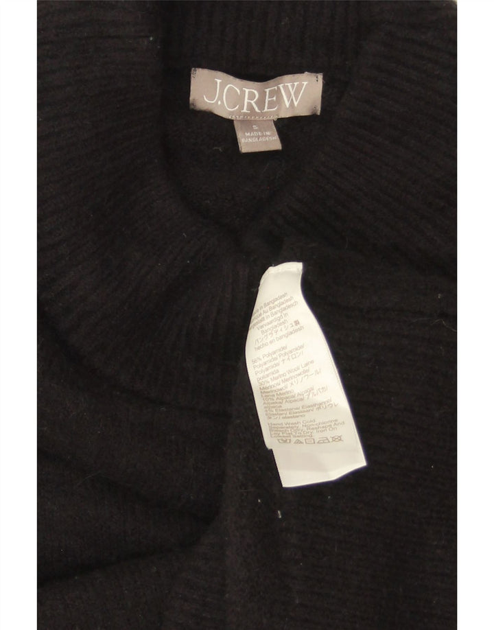 J. CREW Suéter tipo jersey de gran tamaño con cuello de tortuga para mujer UK 10 Small Black