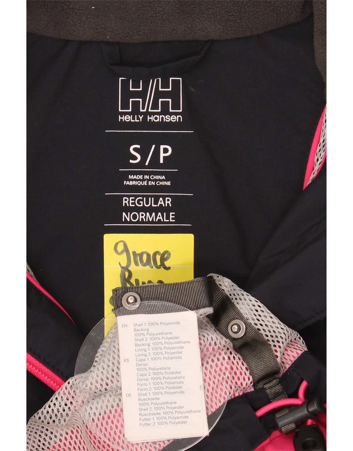 Helly Hansen Chaqueta de esquí con capucha para mujer UK 10 Small Azul marino Colorblock