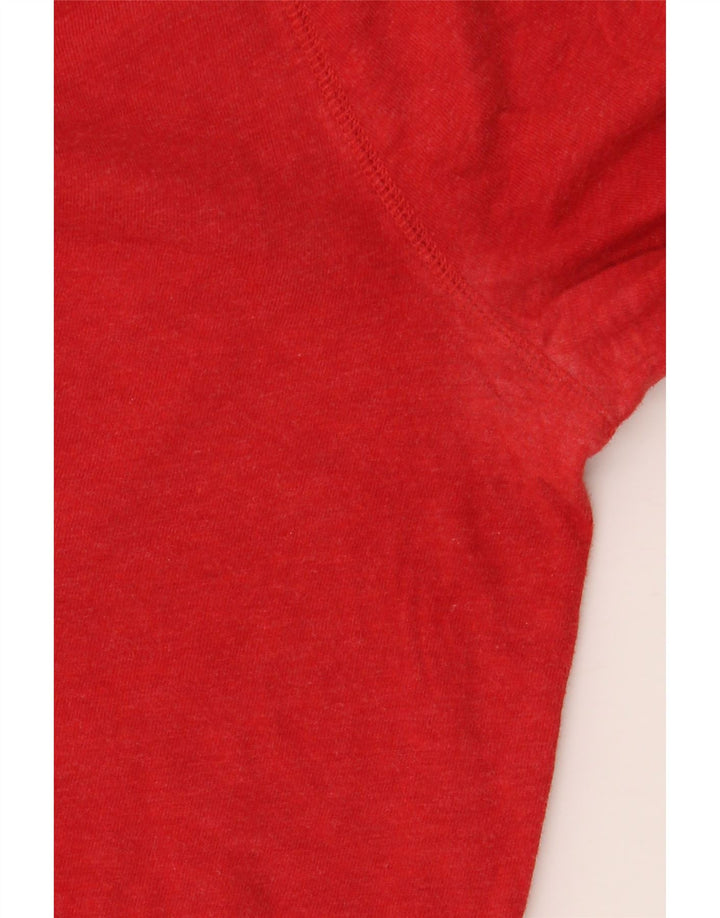 J. CREW Camiseta de manga larga para hombre de algodón rojo grande