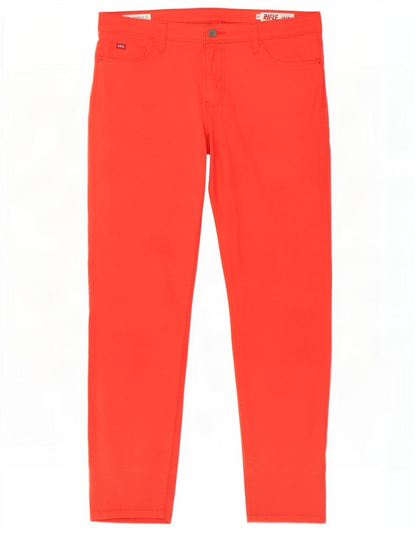 Rifle Mujer Crudella Mid Rise Slim Casual Pantalones W32 L28 Algodón Rojo