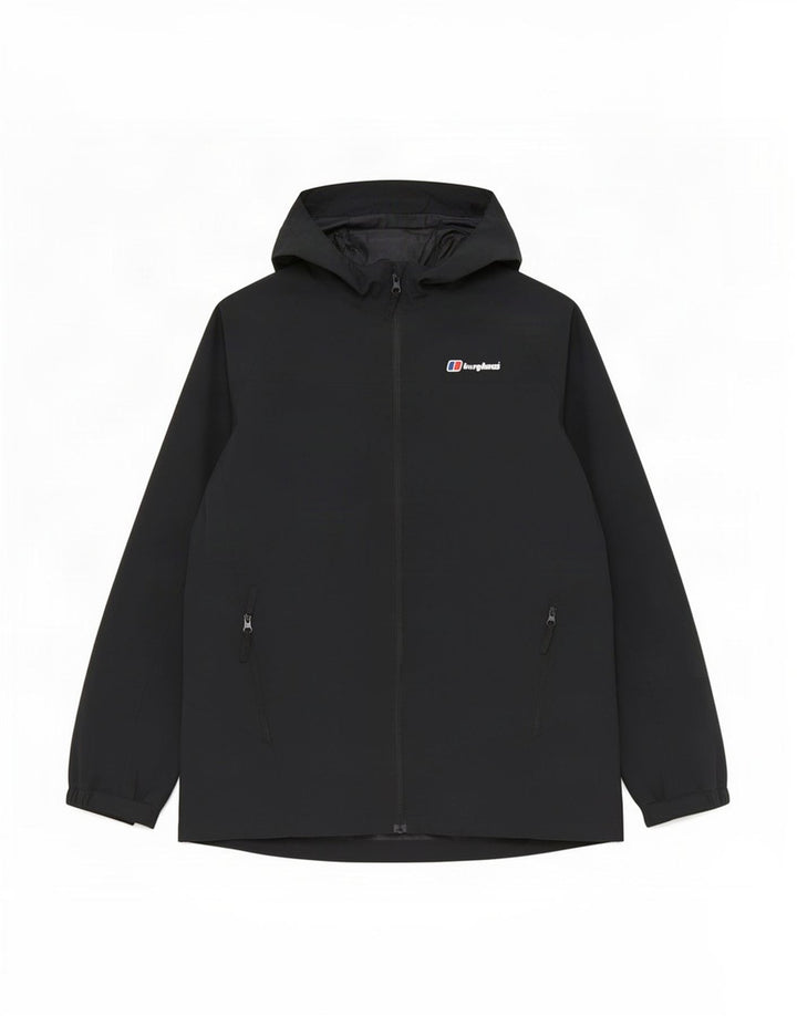 Berghaus Chubasquero con capucha para niños 12-13 años negro poliamida