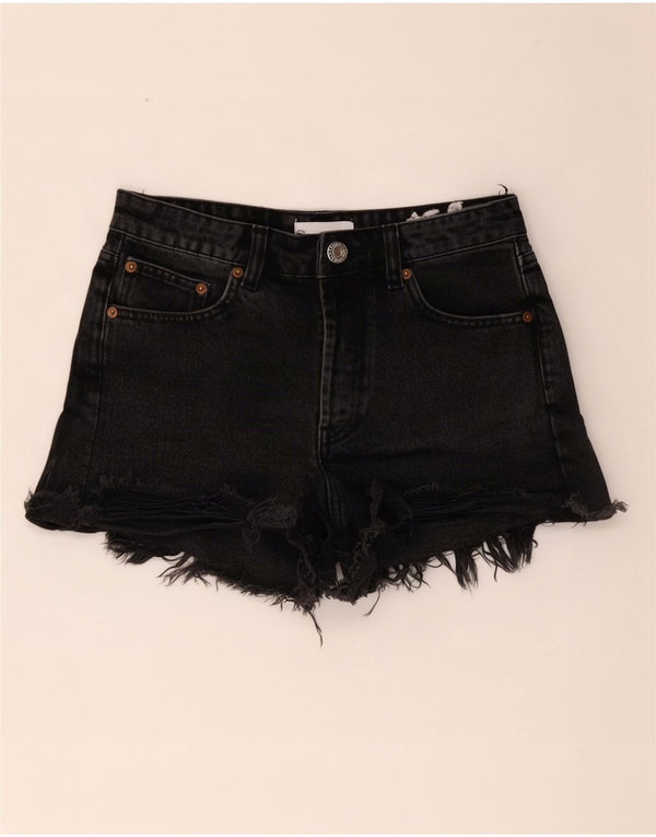 Zara Pantalones cortos vaqueros para mujer EU 36 XS W26 Negro Algodón