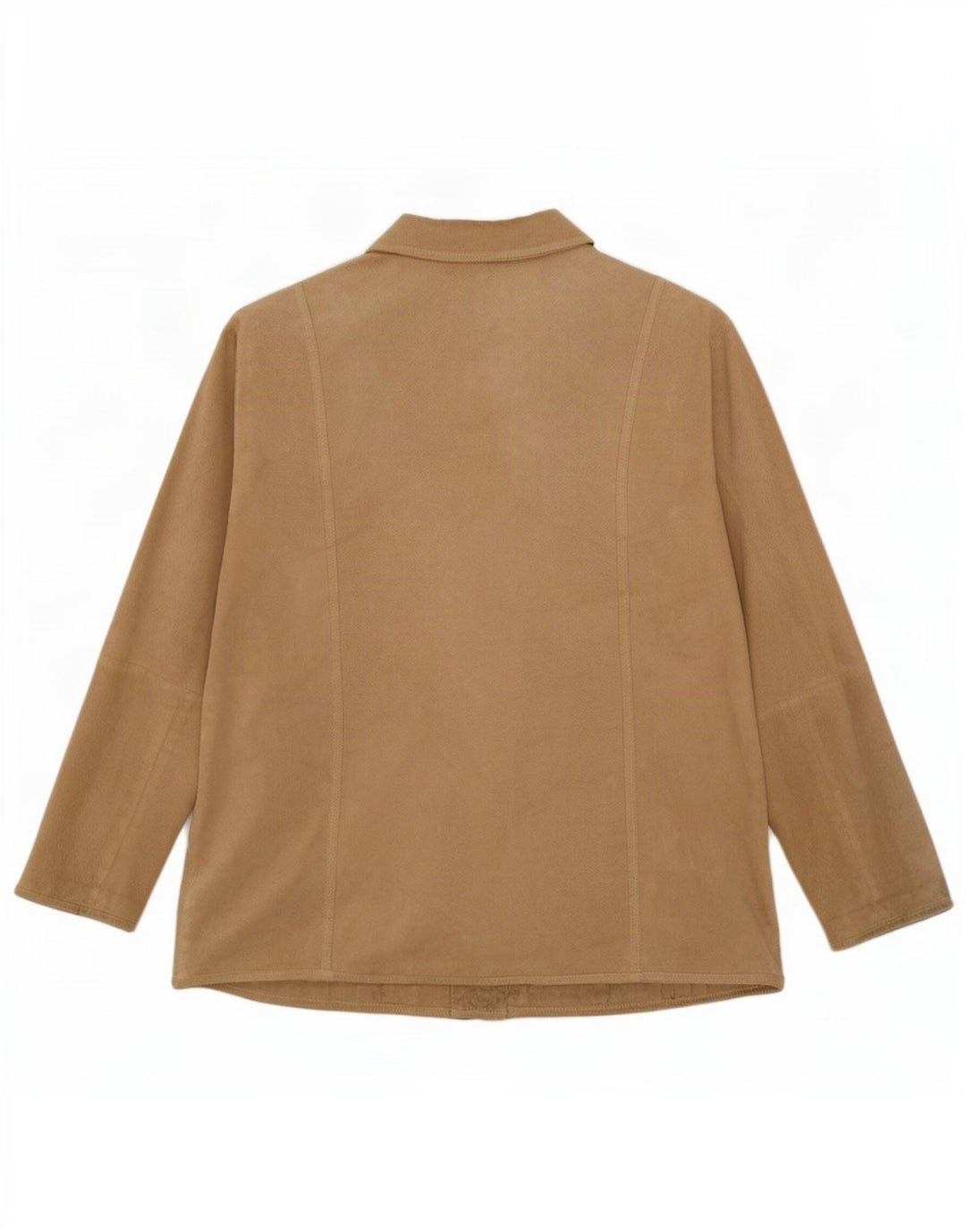 SAMOON Camisa de ante para mujer UK 20 2XL Cuero beige