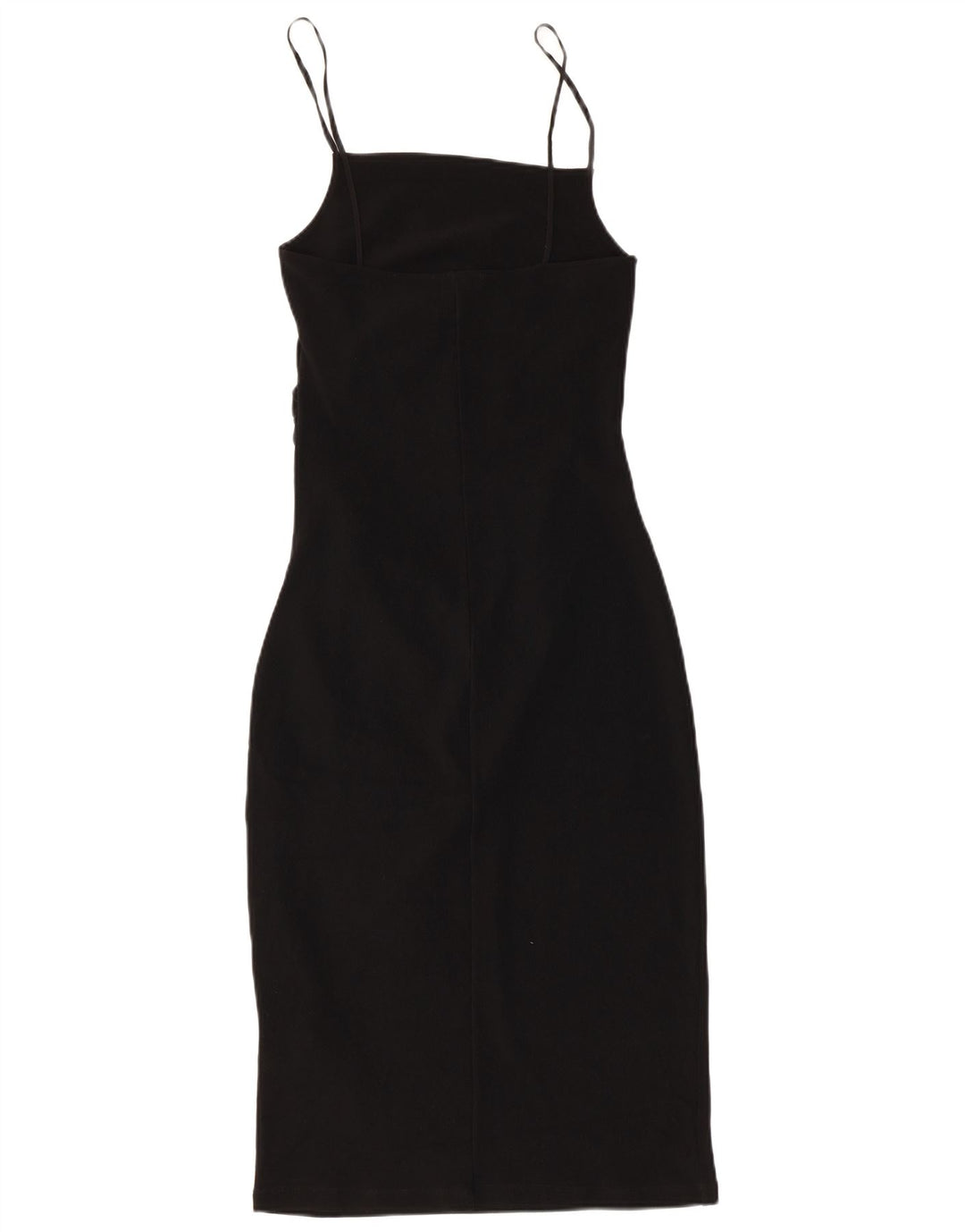 Zara Mujer Vestido Ajustado Sin Mangas UK 40 Mediano Poliéster Negro