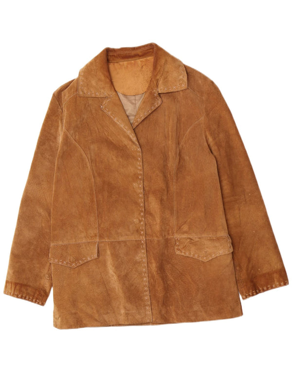 Conbipel Chaqueta de ante para mujer IT 46 Cuero marrón grande