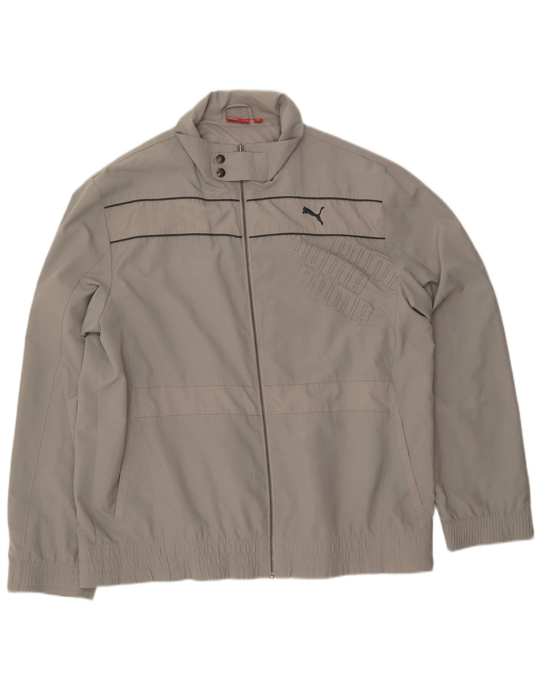 PUMA Chaqueta superior de chándal gráfico para hombre XL Poliéster gris