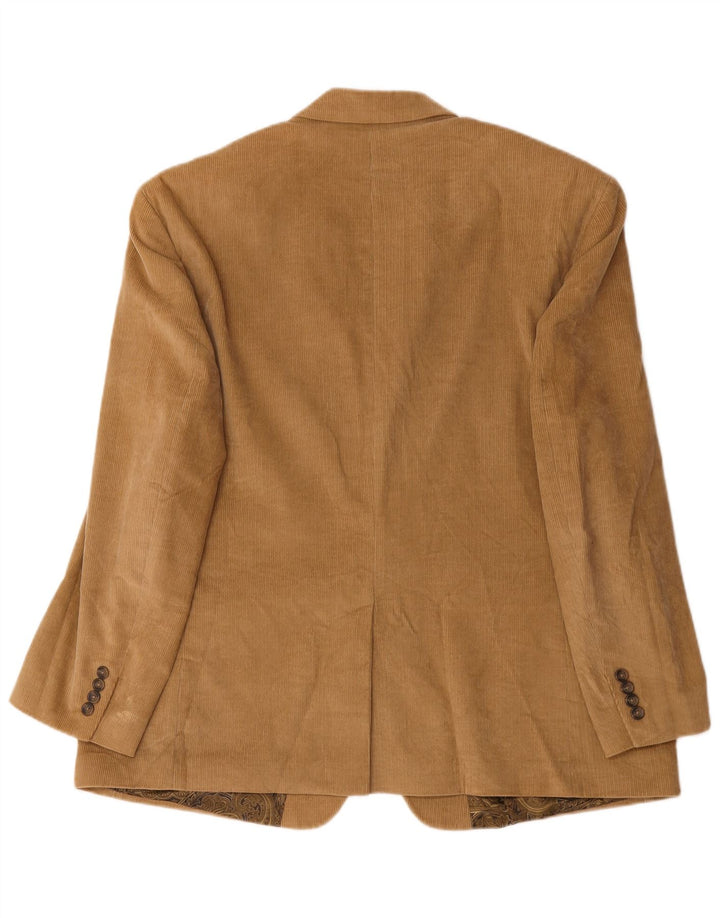 Chaps Chaqueta tipo blazer de pana con 2 botones para hombre IT 50 Algodón beige grande