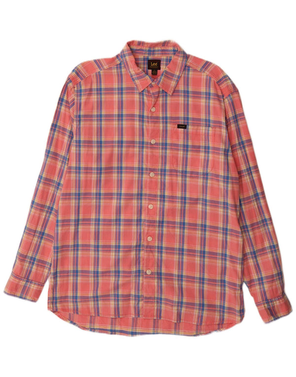 Camisa De Franela De Algodón Con Cuadros Rosas Grandes De Lee Hombre