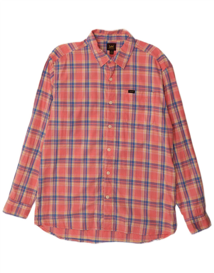 Camisa De Franela De Algodón Con Cuadros Rosas Grandes De Lee Hombre