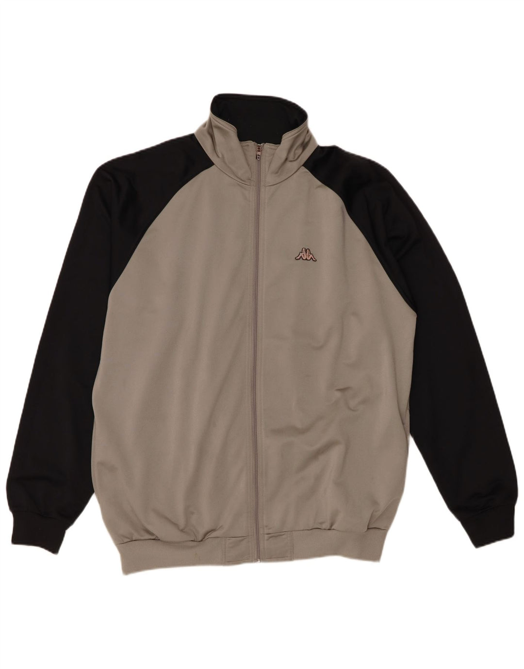 Kappa Hombre Chándal Top Chaqueta XL Gris Colorblock Poliéster