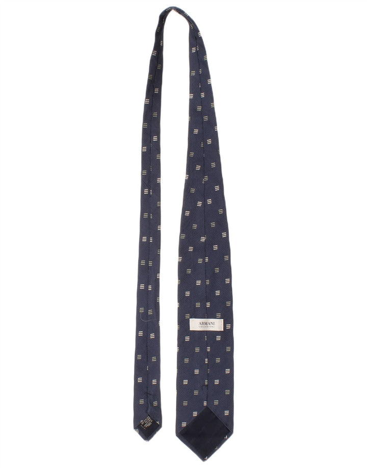 Armani Collezioni Corbata para hombre Talla única Azul Geométrica Seda Clásica