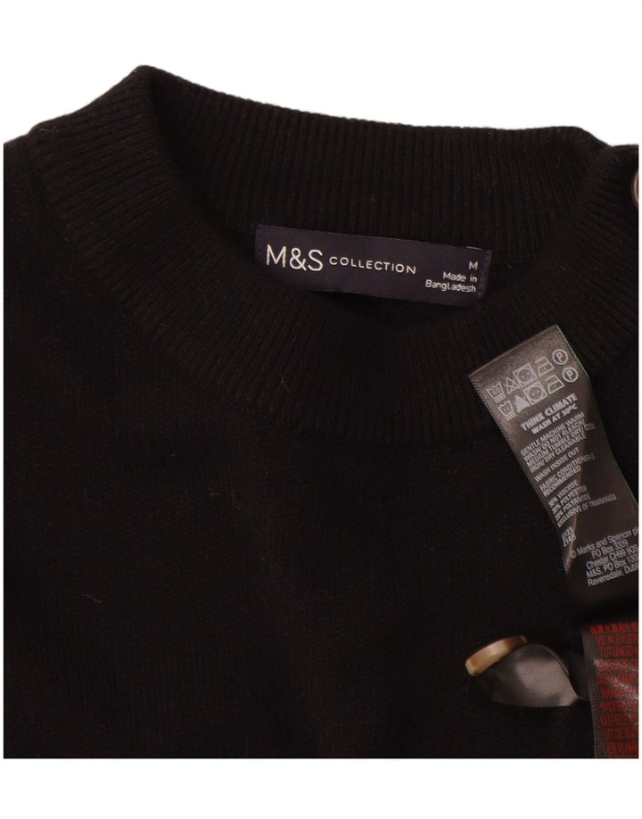 Marks & Spencer Jersey de cuello redondo para mujer UK 44 Viscosa negra mediana