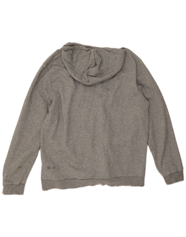 Puma Sudadera con capucha y cremallera para hombre XL Gris Colorblock Algodón