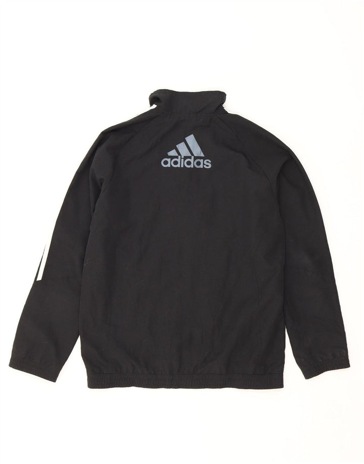 ADIDAS Boys Graphic Tracksuit Top Jacket 13-14 Years Black Polyester Vintage Adidas and Second-Hand Adidas from Messina Hembry 