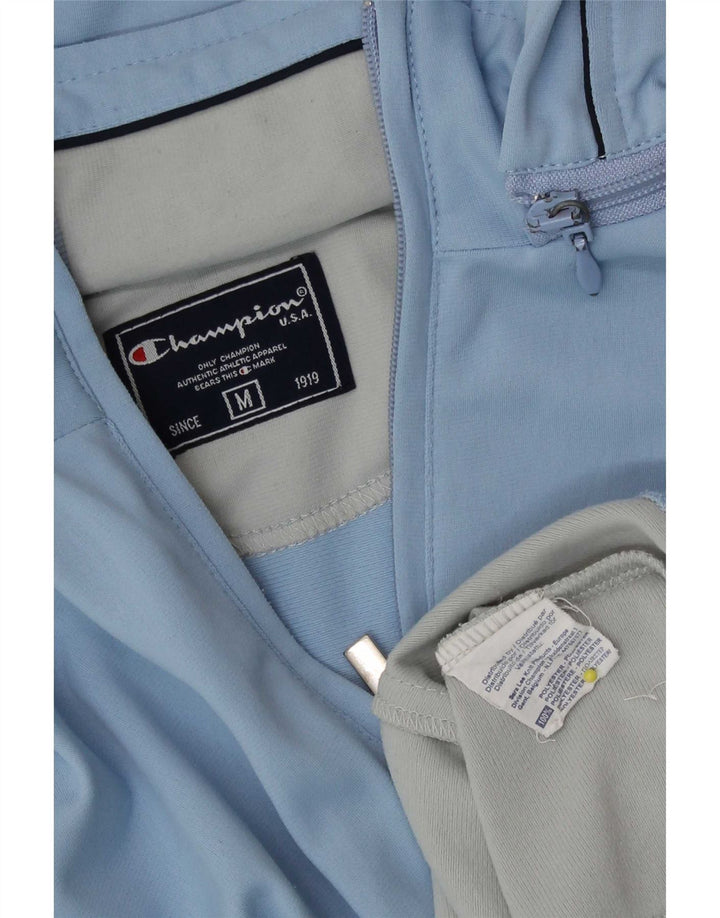Champion Chaqueta De Chándal Con Capucha Para Hombre Poliéster Color Block Azul Medio