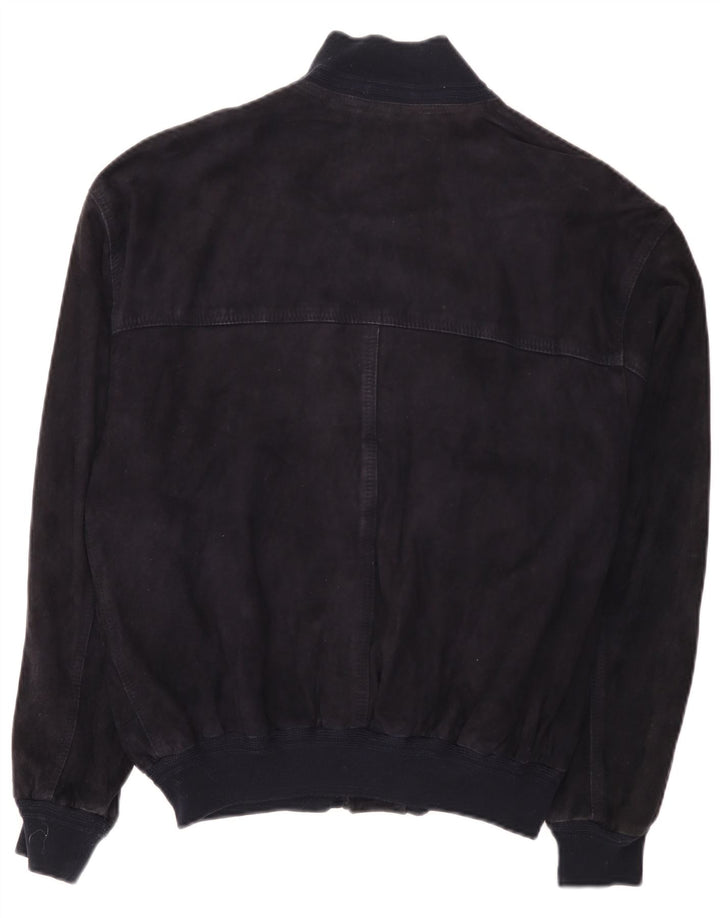 Vintage hombres bomber chaqueta IT 50 grande azul marino