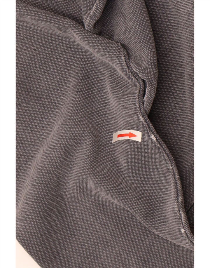 Sudadera con capucha y cuello con cremallera para hombre de Fat Face, jersey grande de algodón gris