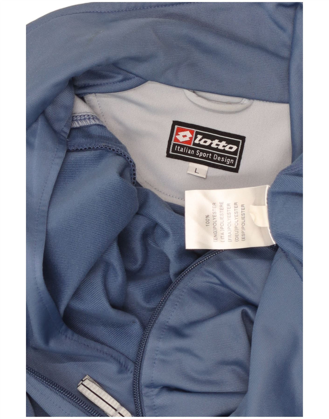 LOTTO Chaqueta superior de chándal para hombre Poliéster color block azul grande
