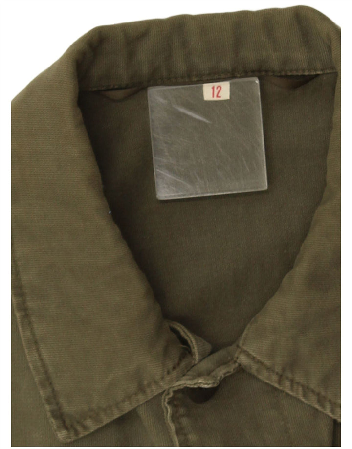 Vintage hombres chaqueta militar Reino Unido 38 medio caqui