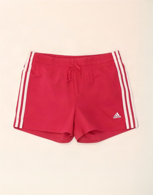 Adidas Pantalones cortos deportivos para mujer Reino Unido 12/14 Algodón rosa medio
