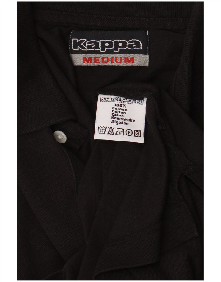 Kappa Polo Hombre Medium Negro Algodón