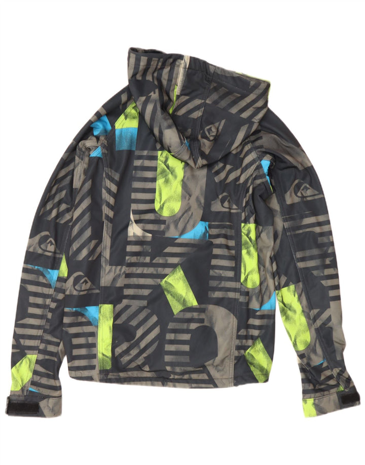 Quiksilver Chaqueta cortavientos con gráfico para niños 13-14 años, multicolor