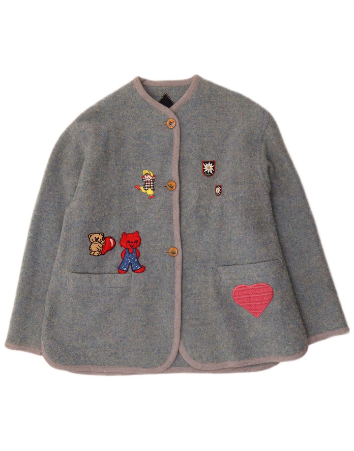 Ouragan Chaqueta tipo blazer con estampado gráfico de 3 botones para niña 13-14 años Azul