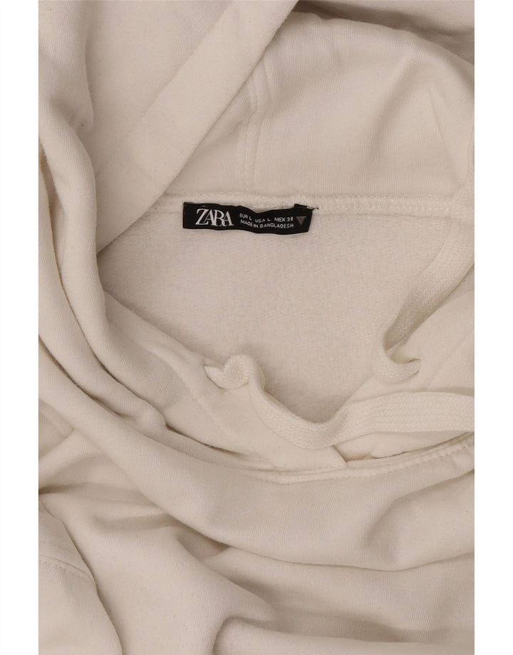Zara Jersey con capucha extragrande para mujer UK 46 Large White