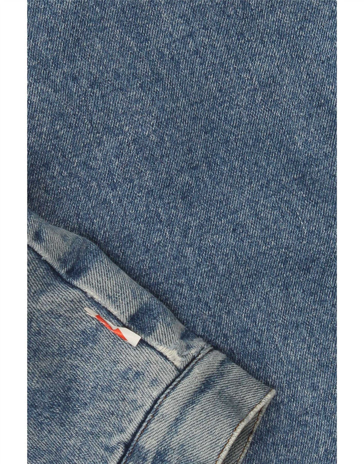 Vintage hombres denim Sherpa chaqueta Reino Unido 40 azul grande