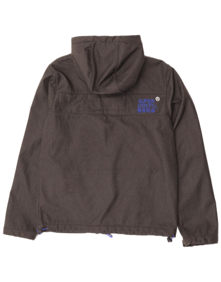 Superdry Chaqueta cortavientos con gráfico Windtrekker para hombre, talla 40, color gris