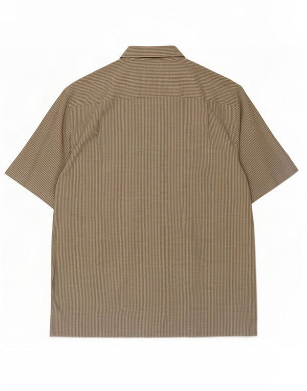 Camisa Wrangler Hombre De Manga Corta De Algodón A Rayas Beige Medio