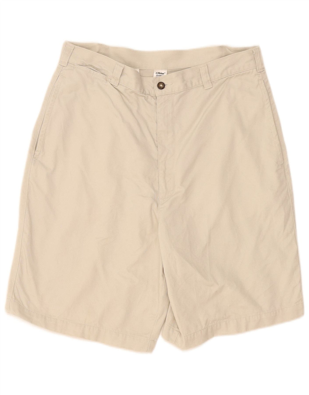 Marks & Spencer Pantalones cortos chinos para hombre W32 Algodón beige medio