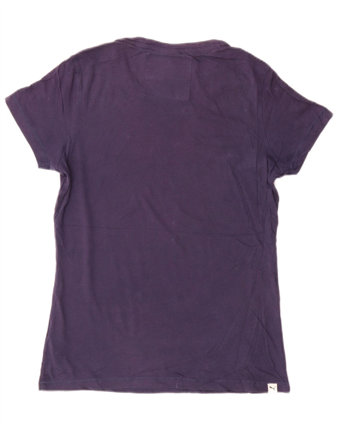 Puma Camiseta gráfica para mujer Top UK 12 Medium Azul marino Algodón