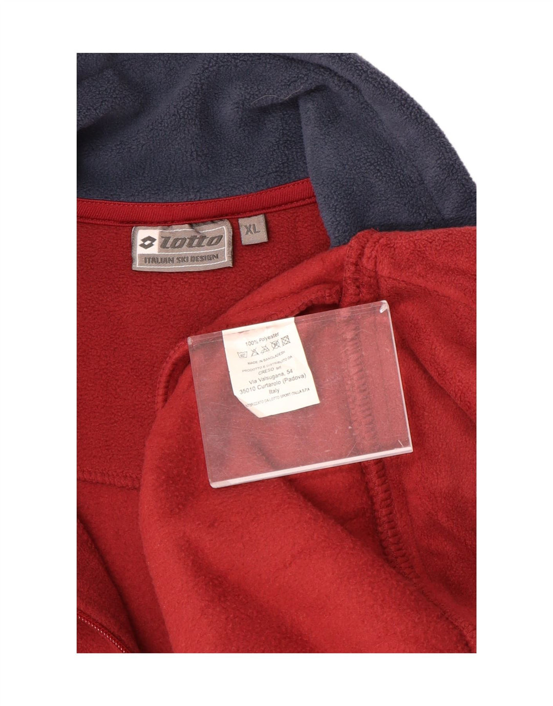 LOTTO Jersey Polar Hombre con Cremallera y Cuello XL Poliéster Rojo