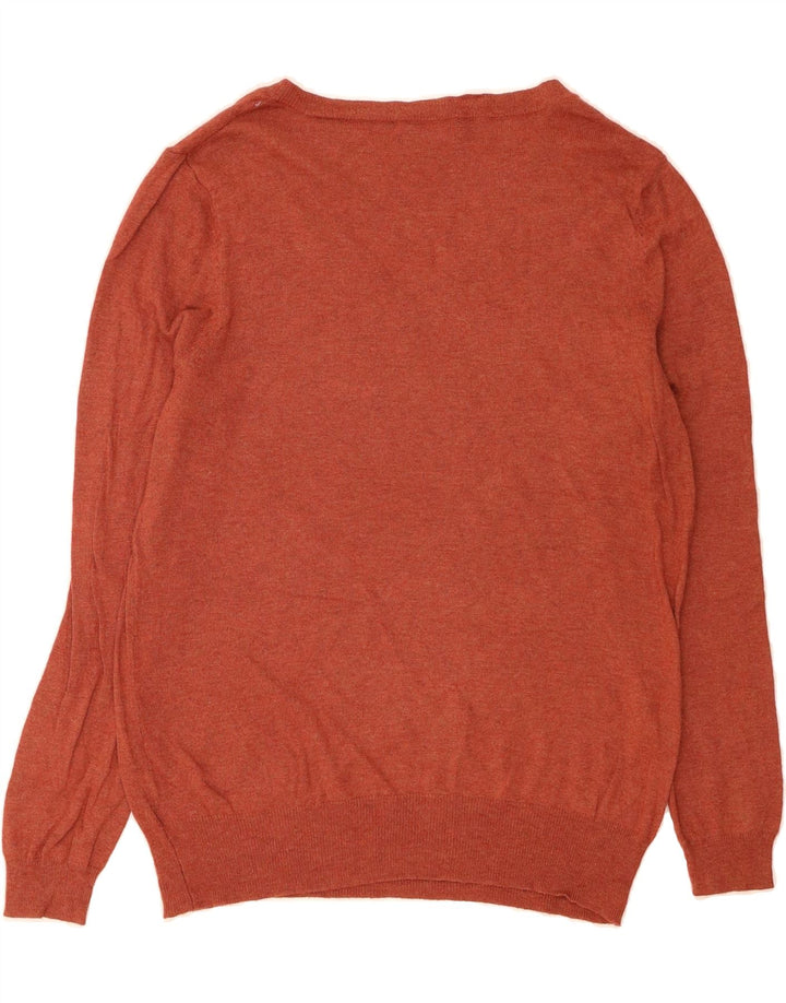 MOSSIMO Womens V-Neck Jumper Sweater UK 20 2XL Brown Nylon Vintage Mossimo and Second-Hand Mossimo from Messina Hembry 