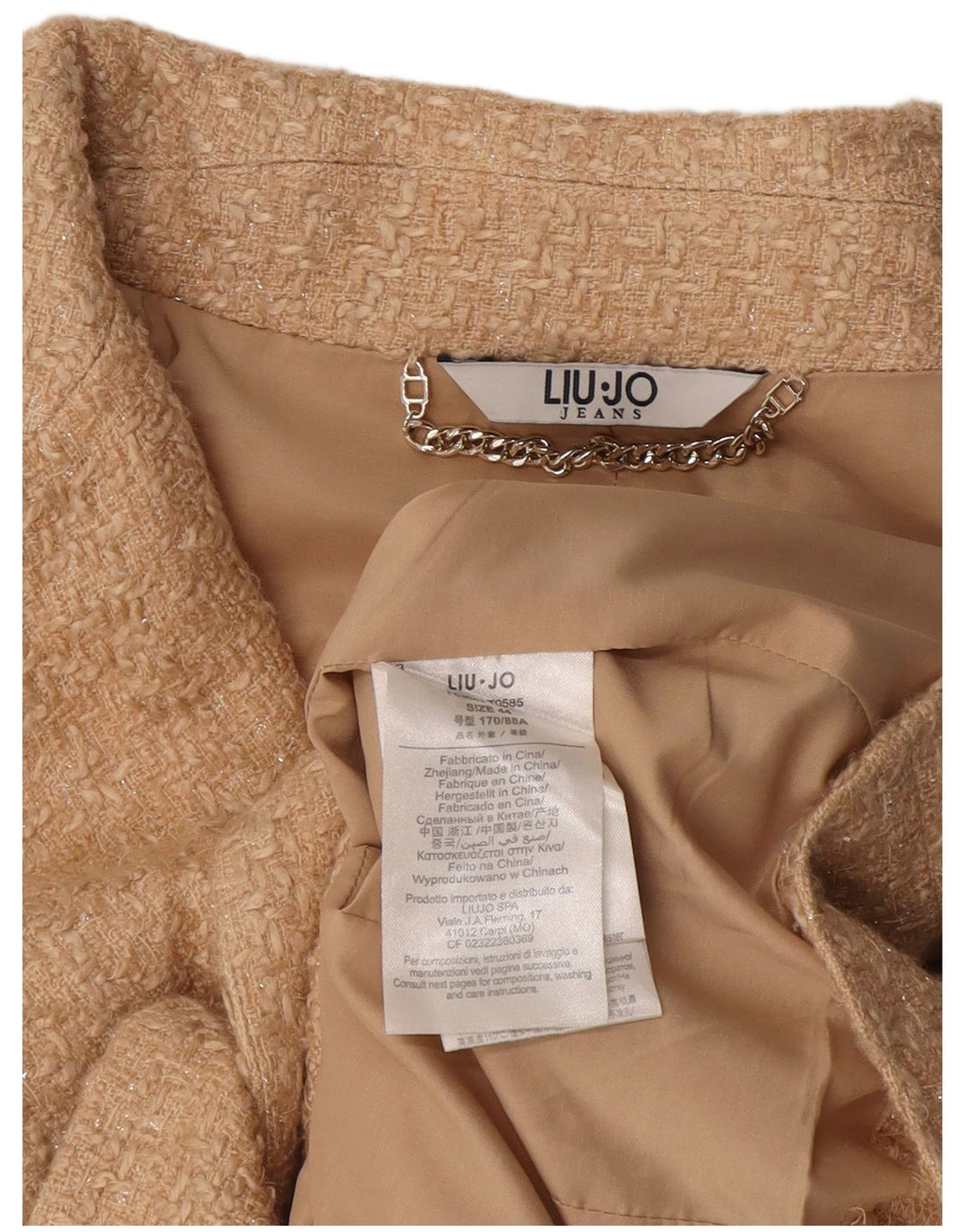 Chaqueta tipo blazer corta para mujer Liu Jo IT 44 Acrílico beige medio