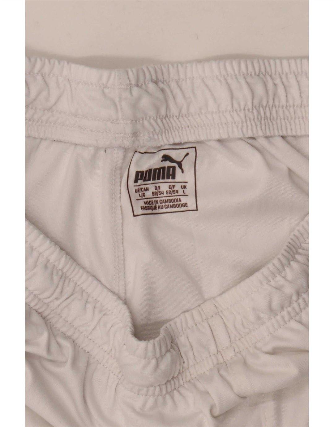 Puma Pantalones cortos deportivos para hombre poliéster blanco grande