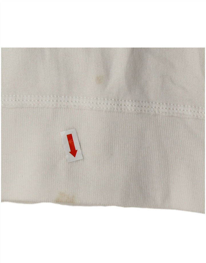 HOLLISTER Chaqueta superior de chándal gráfico para mujer Reino Unido 40 Grande Algodón blanco