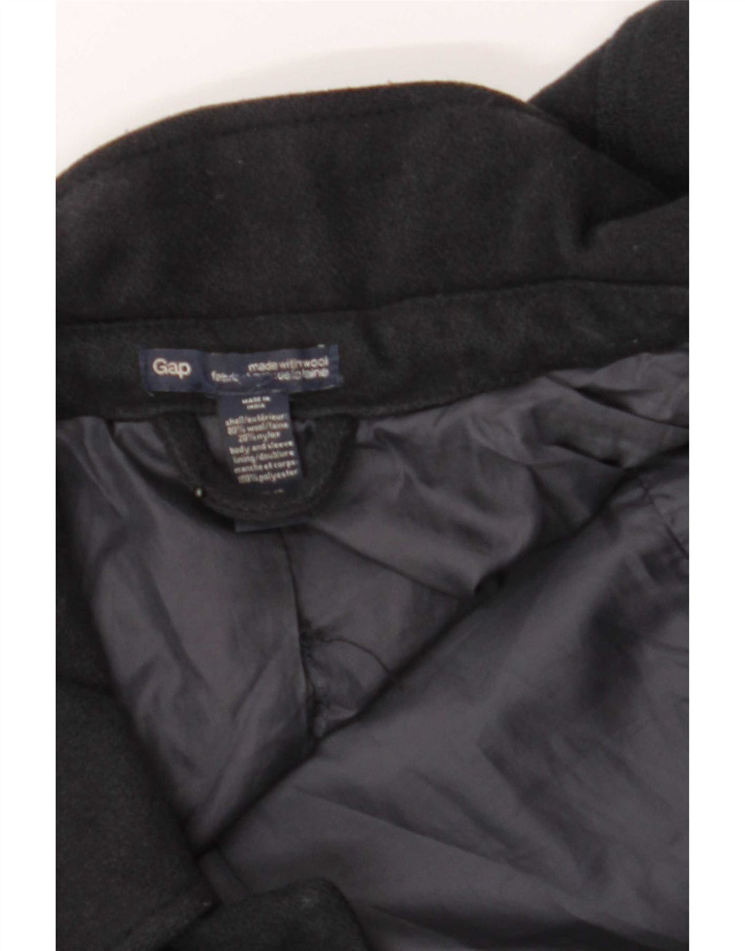 Abrigo Gap para mujer UK 10 Small Lana azul marino