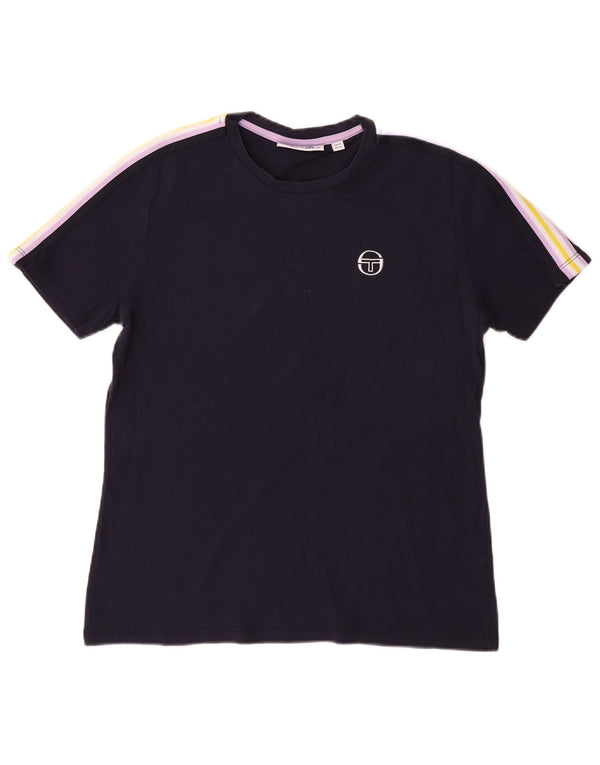 SERGIO TACCHINI Camiseta para hombre Top Small Azul marino Colorblock