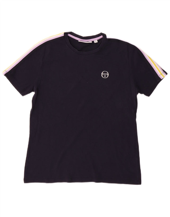 SERGIO TACCHINI Camiseta para hombre Top Small Azul marino Colorblock